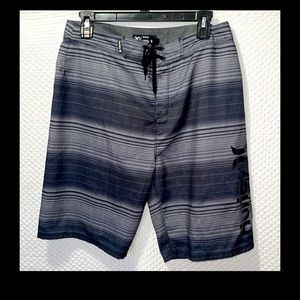 🏄‍♂️ MENS HURLEY CHARCOAL GRAY SWIM BOARD SHORTS SIZE 30